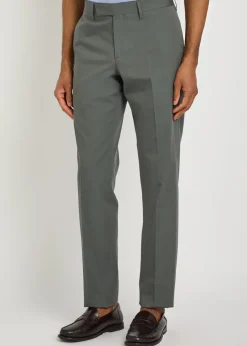 Cotton and silk-blend trousers
