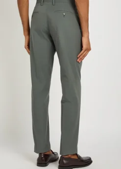 Cotton and silk-blend trousers