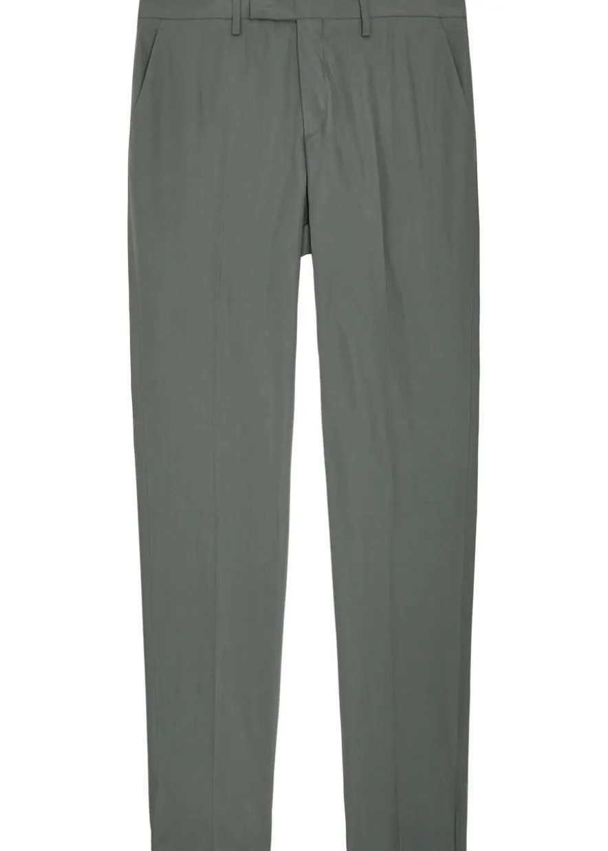 Cotton and silk-blend trousers