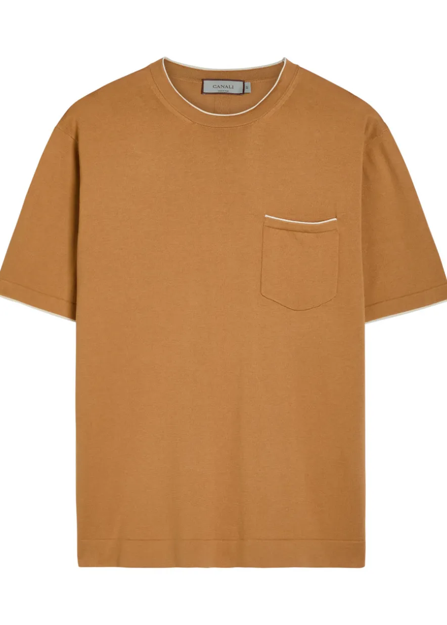 Cotton and silk-blend T-shirt