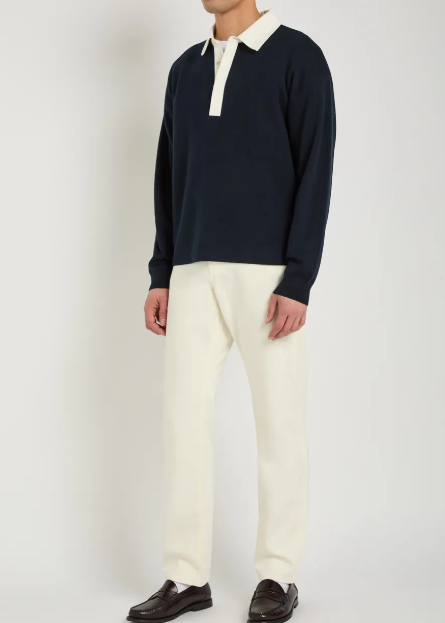 Cotton and wool-blend rugby top
