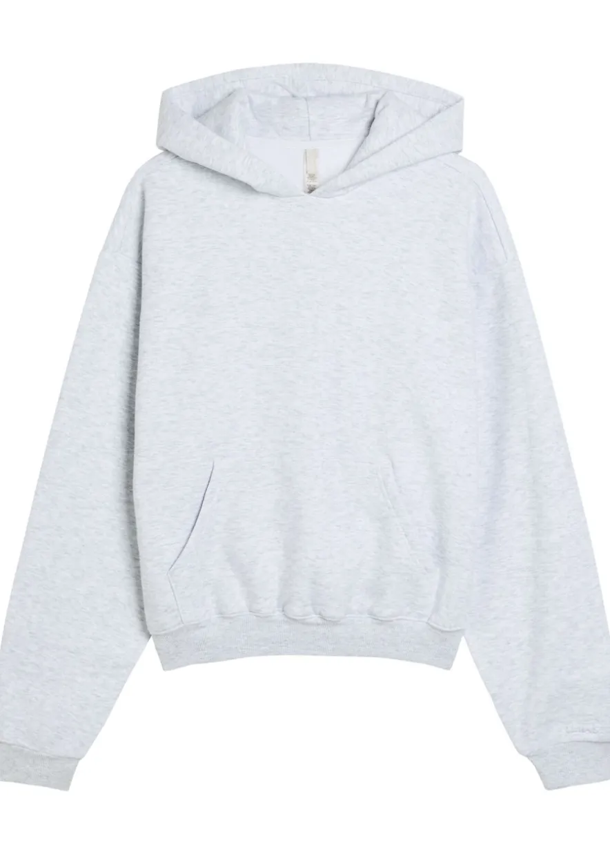 Cotton-blend hooded sweatshirt