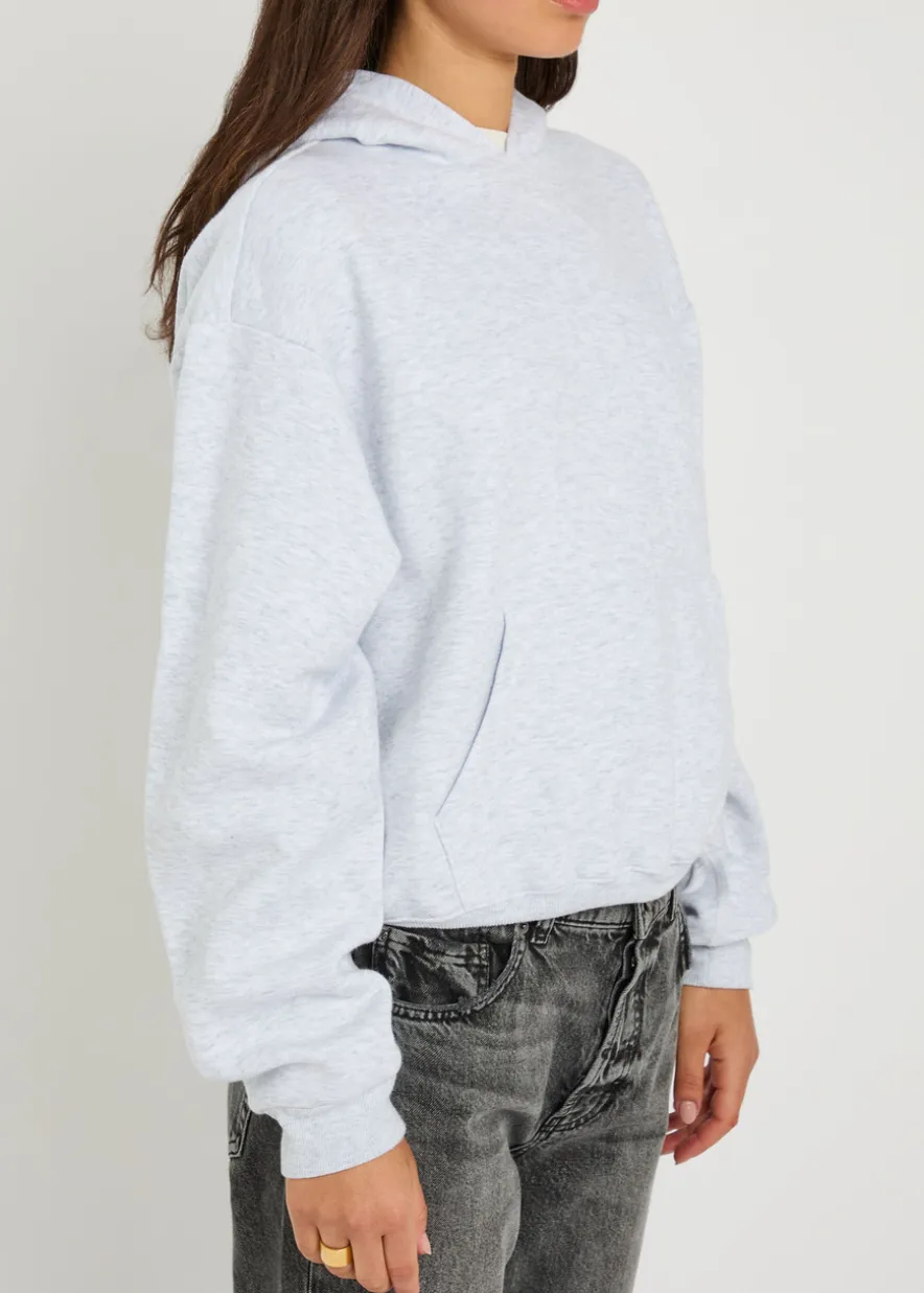 Cotton-blend hooded sweatshirt