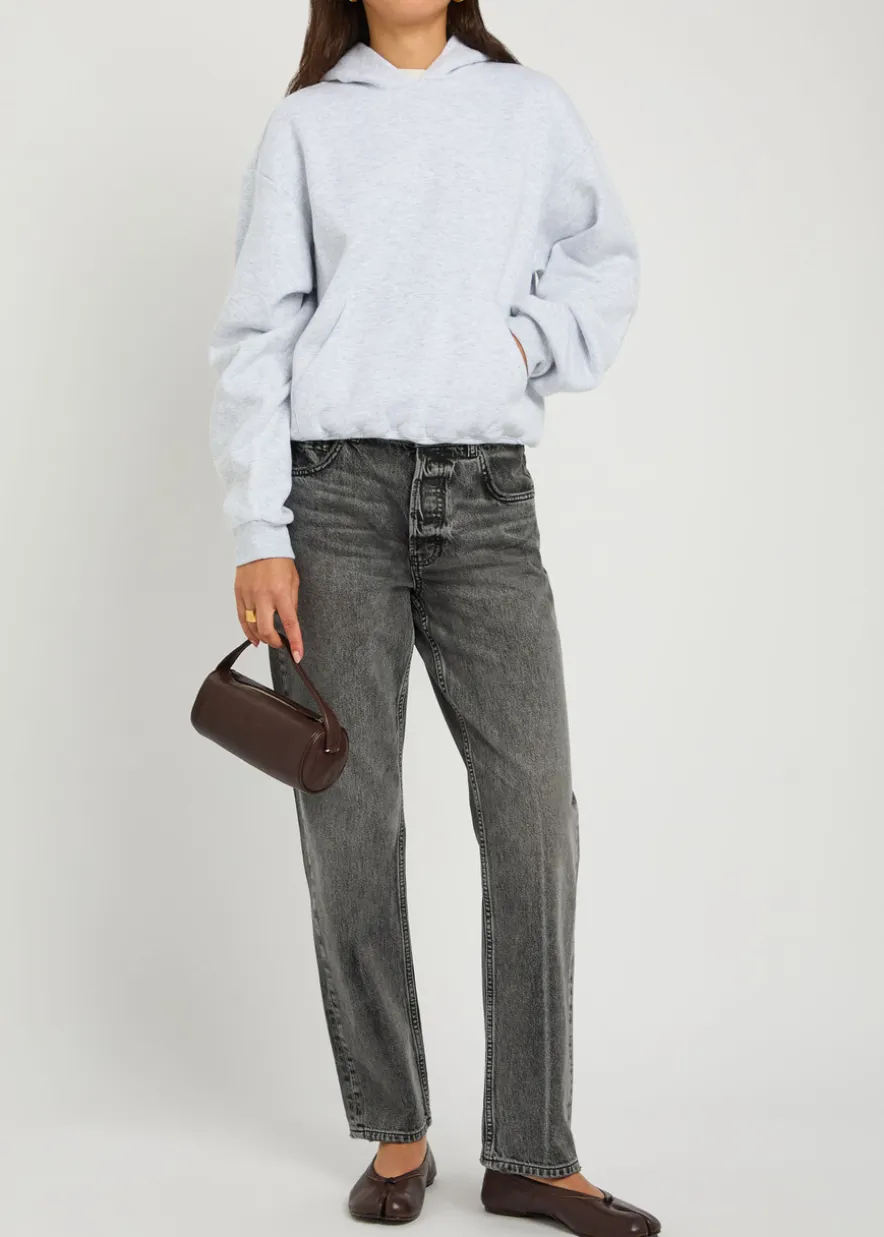 Cotton-blend hooded sweatshirt