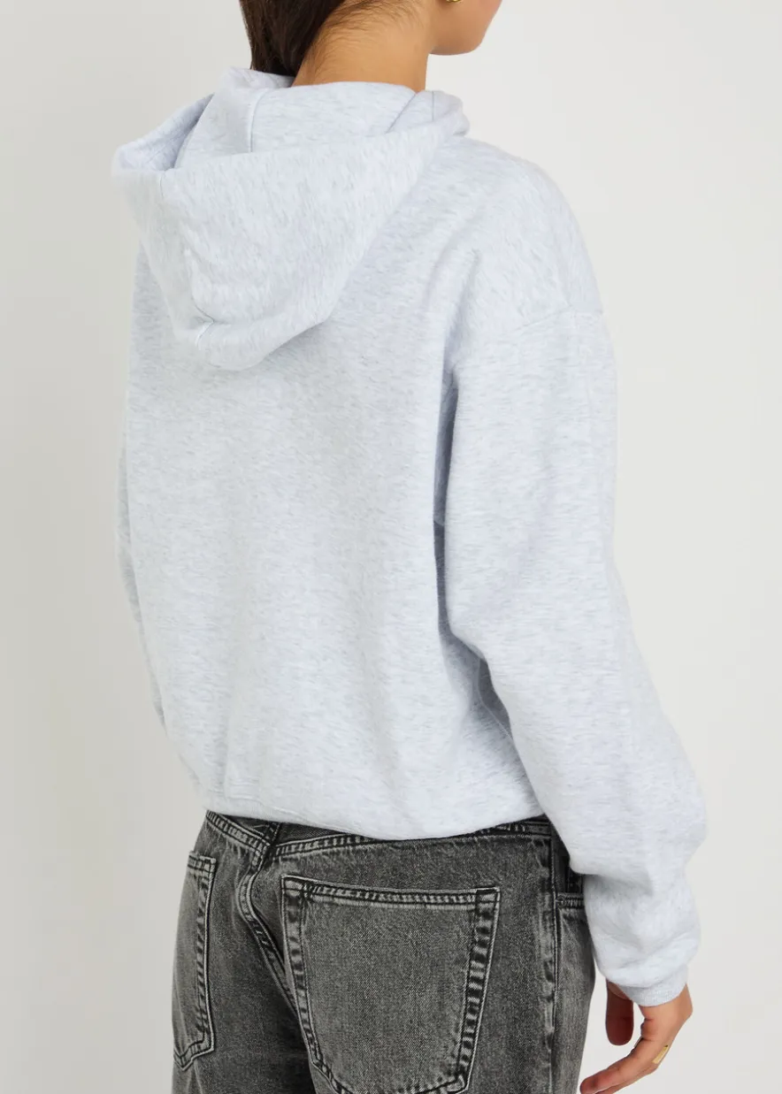 Cotton-blend hooded sweatshirt
