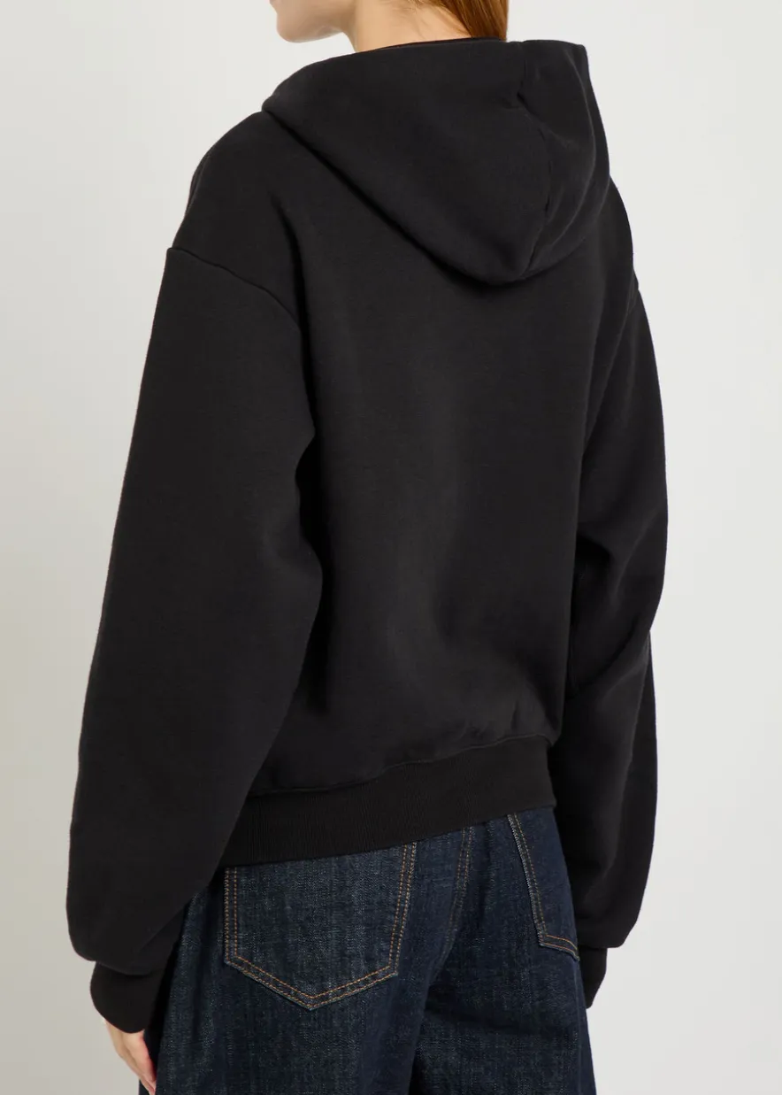Cotton-blend hooded sweatshirt
