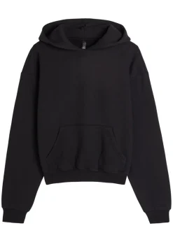 Cotton-blend hooded sweatshirt