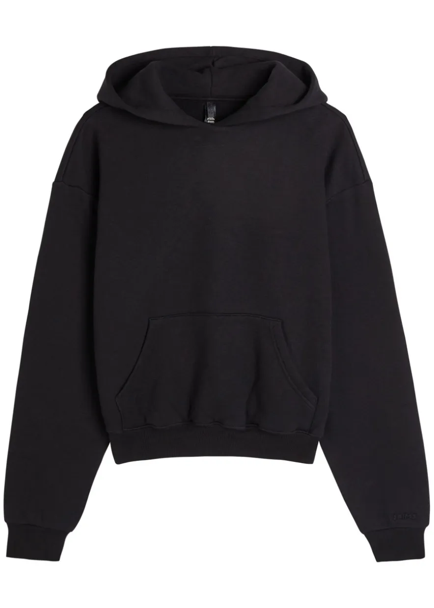 Cotton-blend hooded sweatshirt