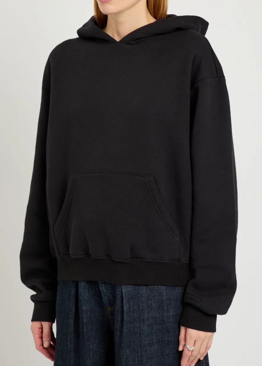 Cotton-blend hooded sweatshirt