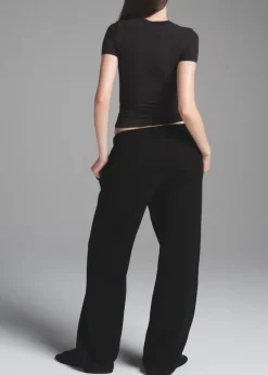 Cotton-blend straight-leg sweatpants