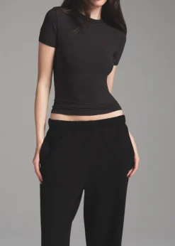 Cotton-blend straight-leg sweatpants