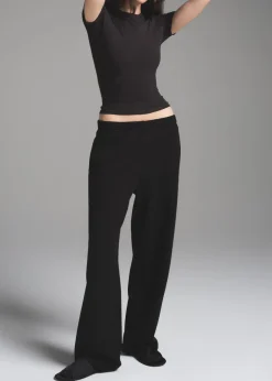 Cotton-blend straight-leg sweatpants