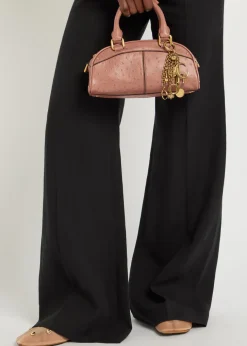 Cotton flared-leg trousers