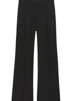 Cotton flared-leg trousers