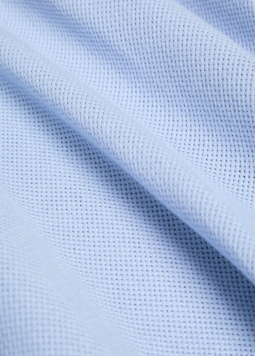 Cotton-mesh polo shirt