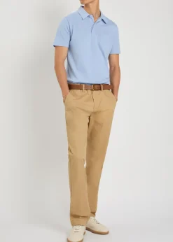 Cotton-mesh polo shirt