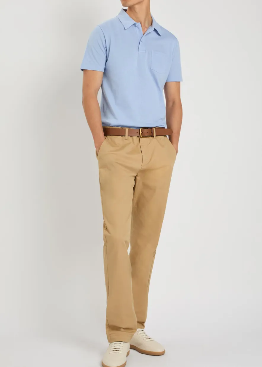 Cotton-mesh polo shirt