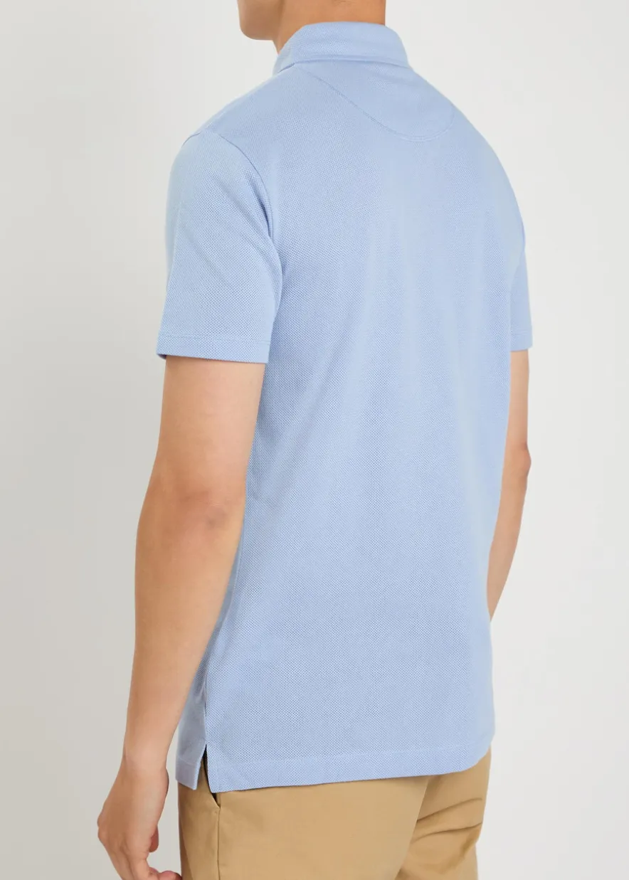 Cotton-mesh polo shirt