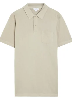 Cotton-mesh polo shirt