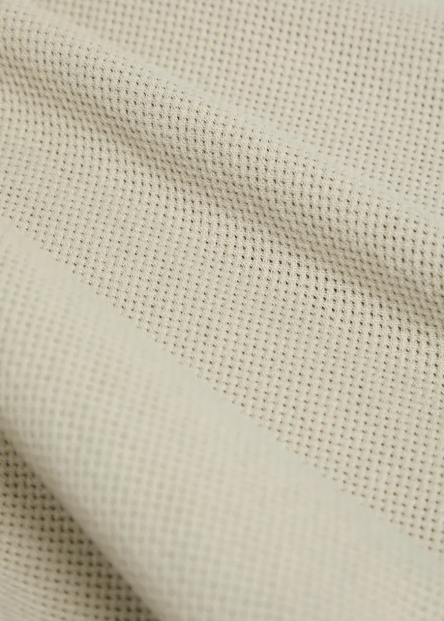 Cotton-mesh polo shirt