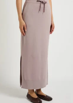 Cotton midi skirt
