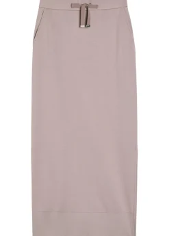 Cotton midi skirt