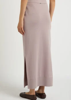 Cotton midi skirt