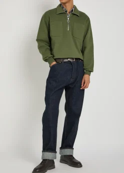 Cotton polo sweatshirt