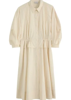 Cotton-poplin midi shirt dress