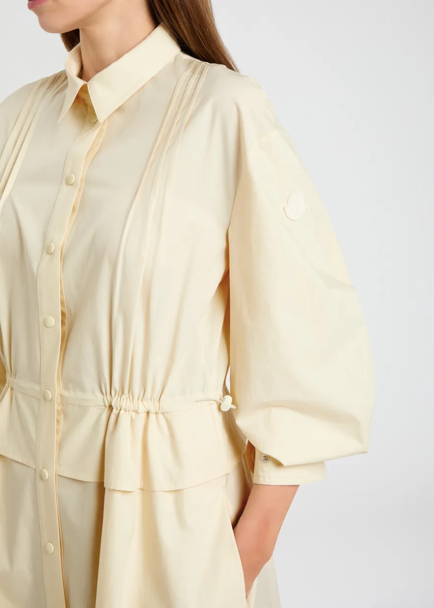 Cotton-poplin midi shirt dress