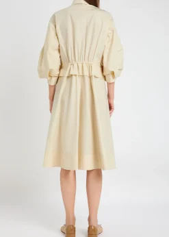 Cotton-poplin midi shirt dress