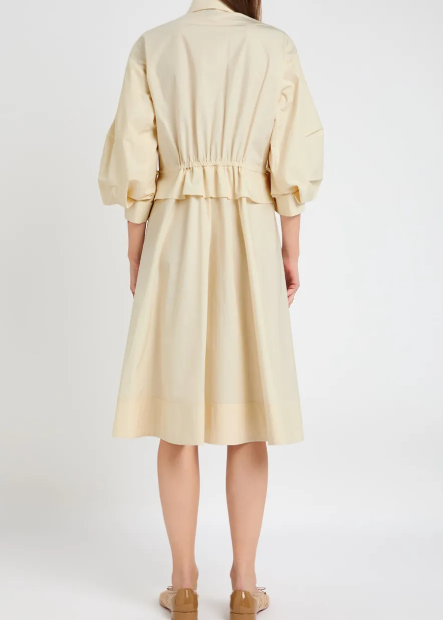 Cotton-poplin midi shirt dress