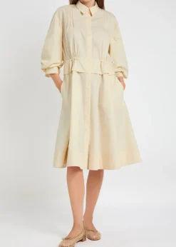 Cotton-poplin midi shirt dress