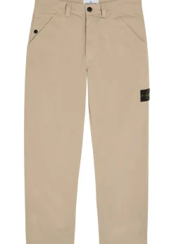 Cotton ripstop straight-leg cotton trousers
