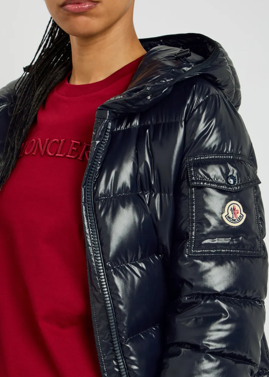 Courcelles glossed shell parka coat