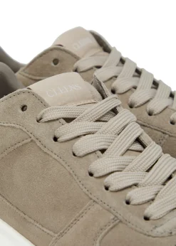 Court panelled suede sneakers