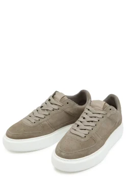 Court panelled suede sneakers