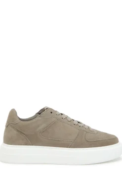 Court panelled suede sneakers