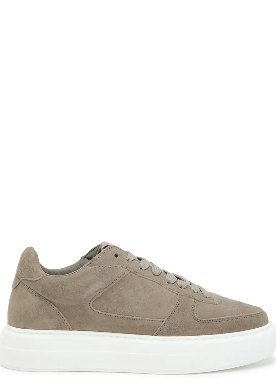 Court panelled suede sneakers