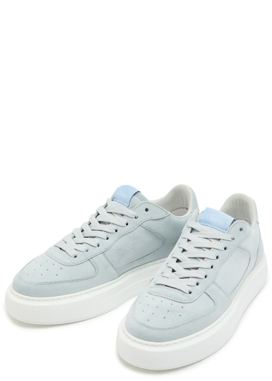 Court panelled suede sneakers