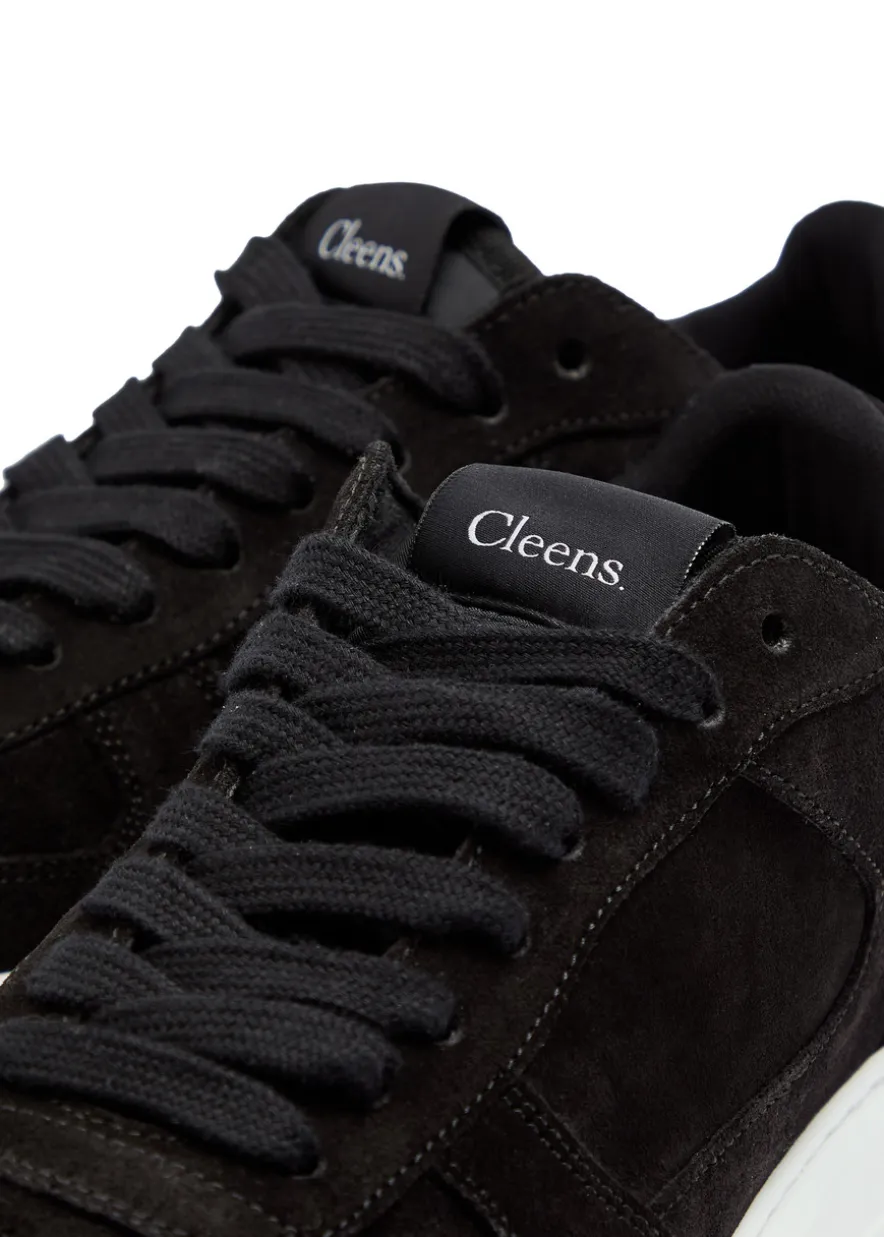 Court panelled suede sneakers