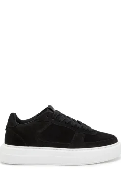 Court panelled suede sneakers