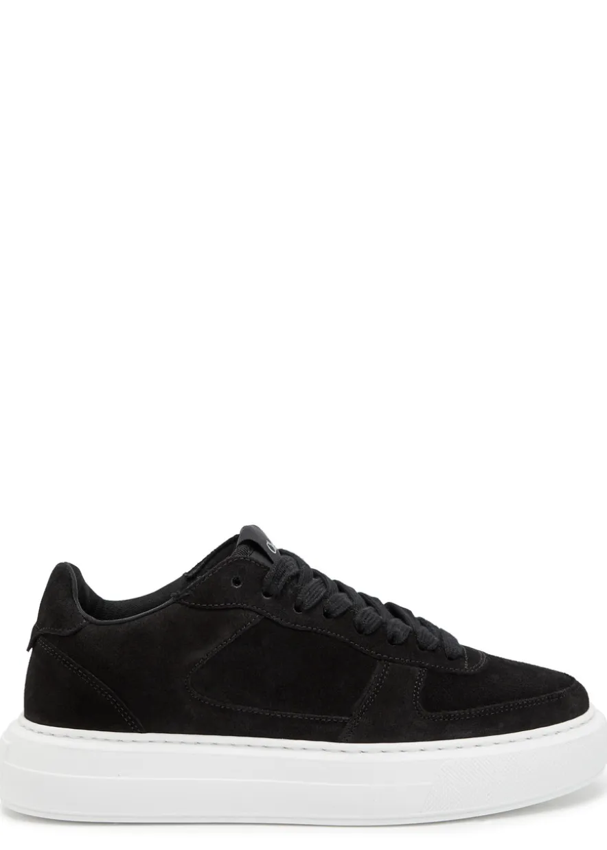 Court panelled suede sneakers