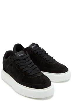 Court panelled suede sneakers