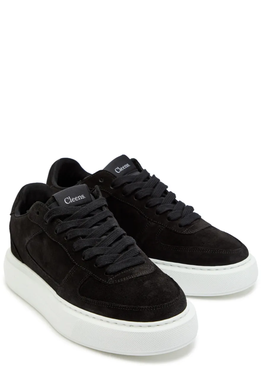 Court panelled suede sneakers