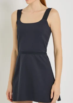 Court piqué ponte mini dress