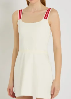 Court piqué ponte mini dress