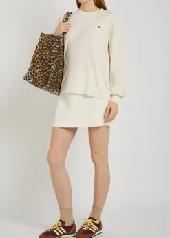 Court piqué ponte mini tennis skirt