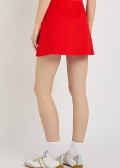 Court piqué ponte mini tennis skirt