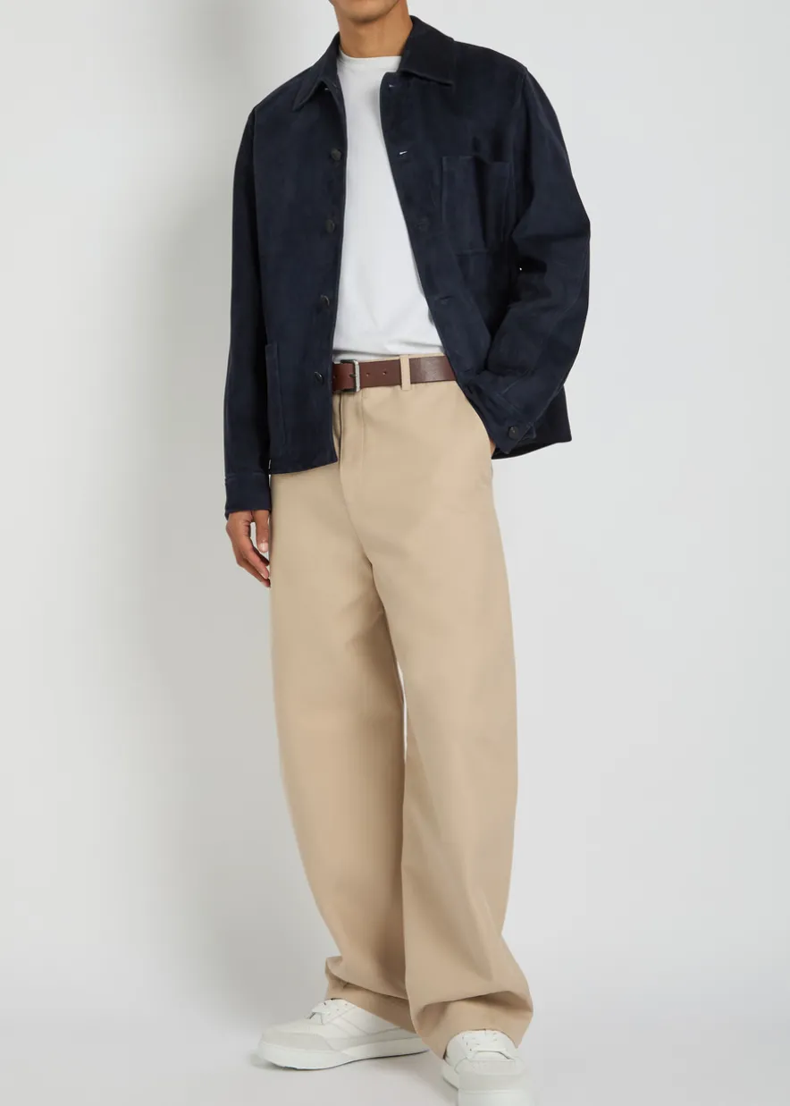Couture Workwear wide-leg cotton trousers